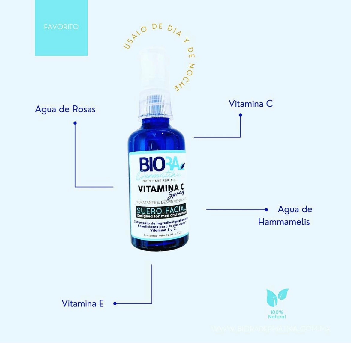 Biora Dermatika - Suero Facial en Spray Vitamina C